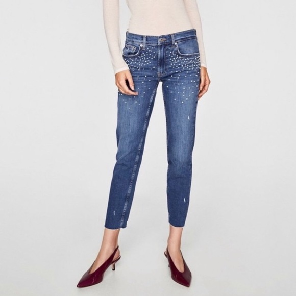 pearl jeans zara